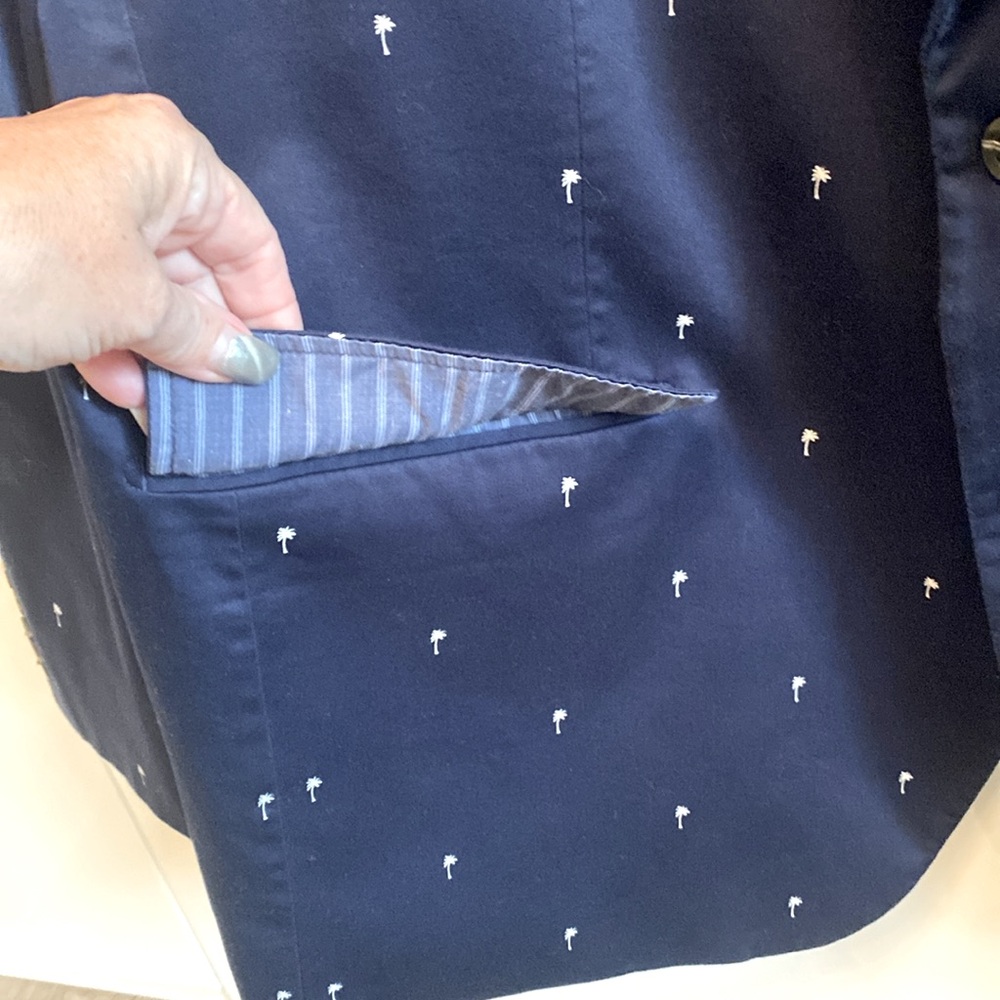 Oak Hill • Palm Print Cotton Sport Coat - Picture 9 of 14